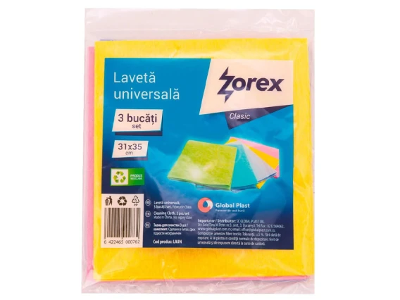Lavete universale Zorex Clasic 31x35cm 3 bucati