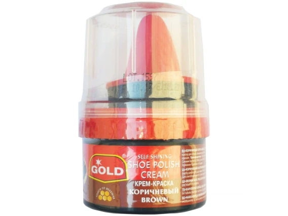 Crema solida pentru incaltaminte Gold Care maro 60 ml