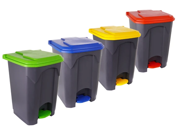Cos colectare selectiva din plastic cu pedala 45 litri H-60cm
