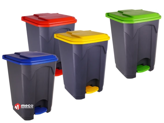 Cos colectare selectiva din plastic cu pedala 45 litri H-60cm