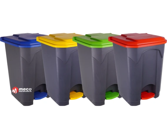 Cos colectare selectiva din plastic cu pedala 45 litri H-60cm