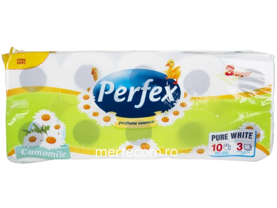 Hartie igienica Perfex 10role 3straturi (Musetel) (10 bucăți)