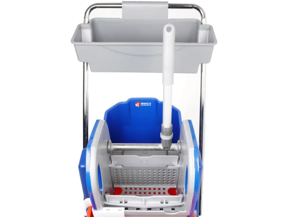 Carucior curatenie Bayersan Duo 2 galeti x 25 litri, suport accesorii, storcator profesional