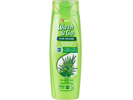Sampon Wash&Go Menta pentru par gras 180ml