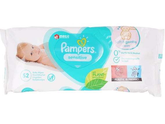 Servetele umede cu capac Pampers Sensitive 52buc