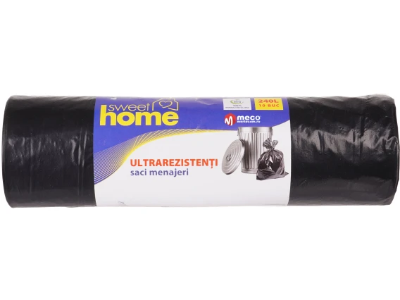 Saci gunoi menajeri ultrarezistenti Sweet Home 240 litri 10 bucati