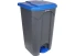 Cos colectare selectiva din plastic cu pedala 87 litri H-84cm (Albastru)