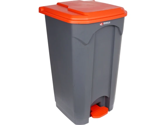 Cos colectare selectiva din plastic cu pedala 87 litri H-84cm (Rosu)