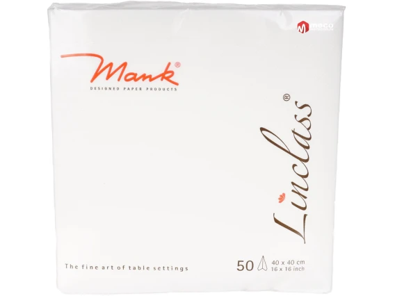 Servetele masa Mank Linclass Alb 40x40cm 50bucati