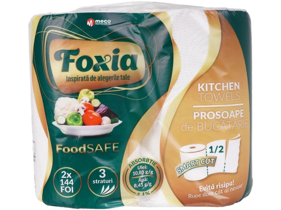 Prosop bucatarie Foxia FoodSafe 3straturi 2role