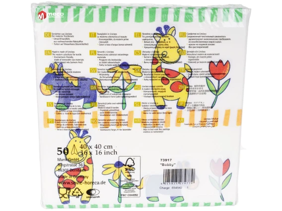Servetele masa Mank Linclass Bobby Animalute 40x40cm 50 bucati