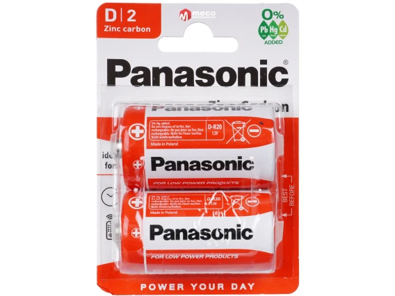 Bateri Zinc Panasonic R20 D 2buc