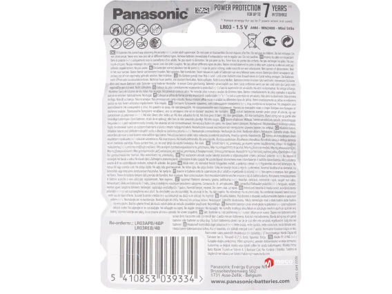 Baterie Alcalina Panasonic LR03 4buc
