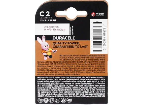 Baterie alcalina Duracel LR14 2buc