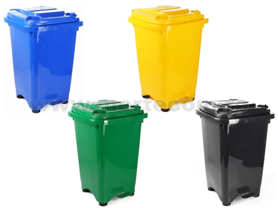 Cos gunoi colectare selectiva cu pedala 50 litri H-65cm