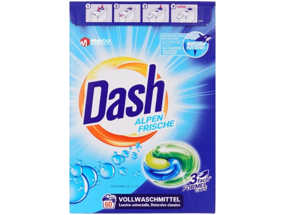 Detergent capsule 3in1 Dash 60 bucati (Alpen Frische)