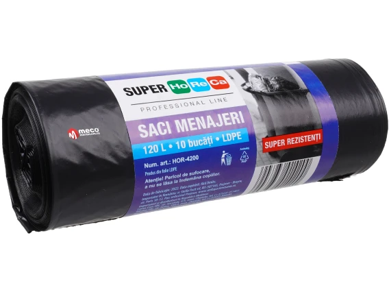 Saci menajeri Horeca negri 120 litri 10 bucati