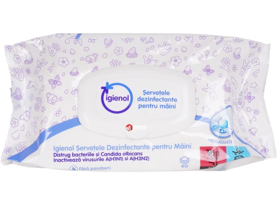 Servetele antibacteriene umede Igienol Hidratante 60buc