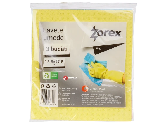 Lavete umede Zorex Pro 15.5x17.5cm 3 bucati