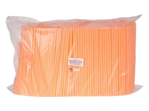 Paie drepte de culoare portocalie 1000bucati