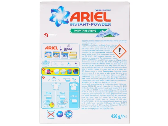 Detergent rufe manual Ariel 450g (Montain Fresh)