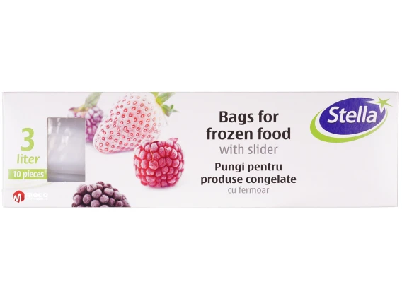 Pungi pentru produse congelate cu fermoar Stella 3L 10buc