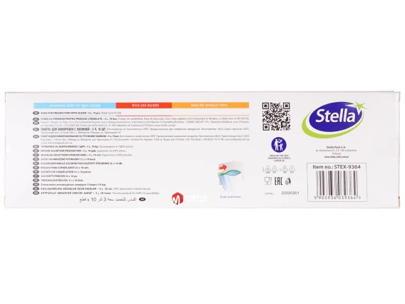 Pungi pentru produse congelate cu fermoar Stella 3L 10buc