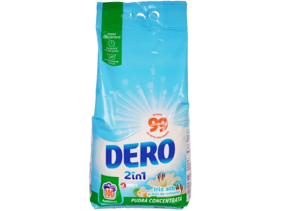 Detergent automat rufe Dero 2in1 Iris Alb 7.5kg