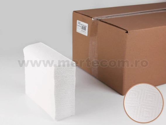 Prosop pliat in Z extra-alb Monte-Bianco 22x21cm 2straturi 200bucati