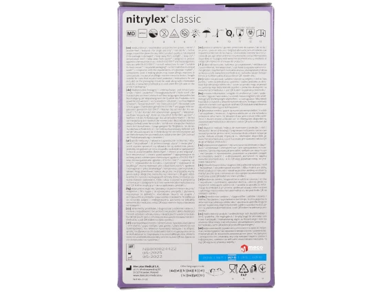 Manusi nepudrate nitril mov Nitrylex Classic Mercator (100buc/cutie) marime M
