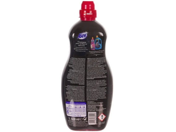 Detergent lichid rufe Asevi culori inchise Black 1.5L