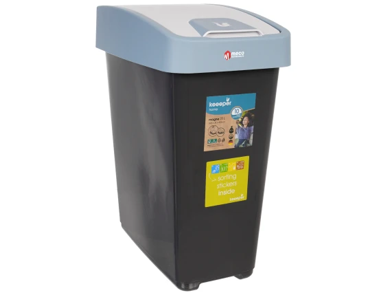 Cos gunoi cu deschidere dubla Keeeper 25 litri H-47cm Albastru