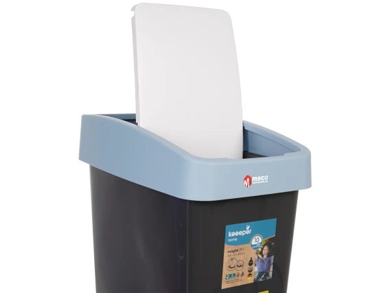 Cos gunoi cu deschidere dubla Keeeper 25 litri H-47cm Albastru
