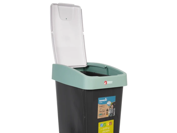 Cos gunoi cu deschidere dubla Keeeper 25 litri H-47cm Verde