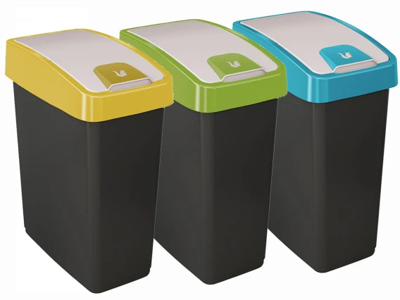 Cos gunoi cu deschidere dubla Keeeper 25 litri H-47cm (Albastru)