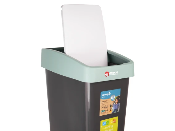 Cos gunoi cu deschidere dubla Keeeper 25 litri H-47cm (Verde Deschis)