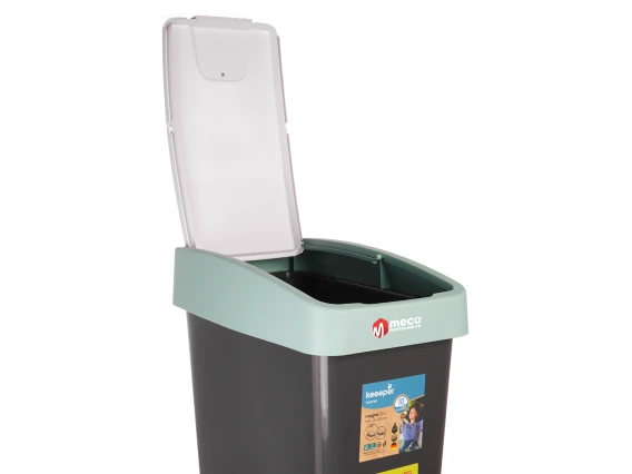 Cos gunoi cu deschidere dubla Keeeper 25 litri H-47cm (Verde Deschis)