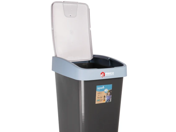 Cos gunoi cu deschidere dubla Keeeper 45 litri H-61cm (Albastru Deschis)