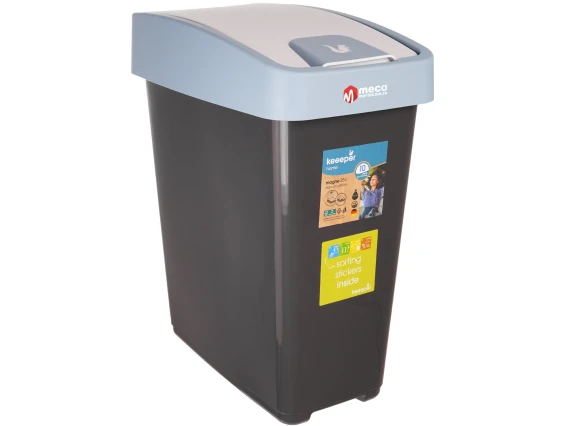 Cos gunoi cu deschidere dubla Keeeper 25 litri H-47cm (Albastru Deschis)