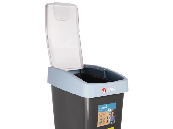Cos gunoi cu deschidere dubla Keeeper 25 litri H-47cm (Albastru Deschis)