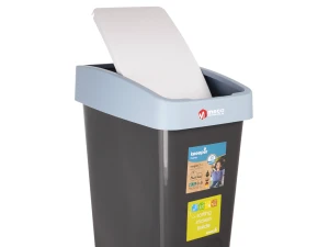 Cos gunoi cu deschidere dubla Keeeper 25 litri H-47cm (Albastru Deschis)