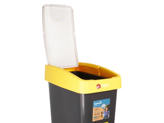 Cos gunoi cu deschidere dubla Keeeper 25 litri H-47cm (Galben)
