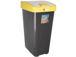 Cos gunoi cu deschidere dubla Keeeper 45 litri H-61cm (Galben)