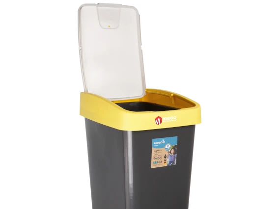 Cos gunoi cu deschidere dubla Keeeper 45 litri H-61cm (Galben)