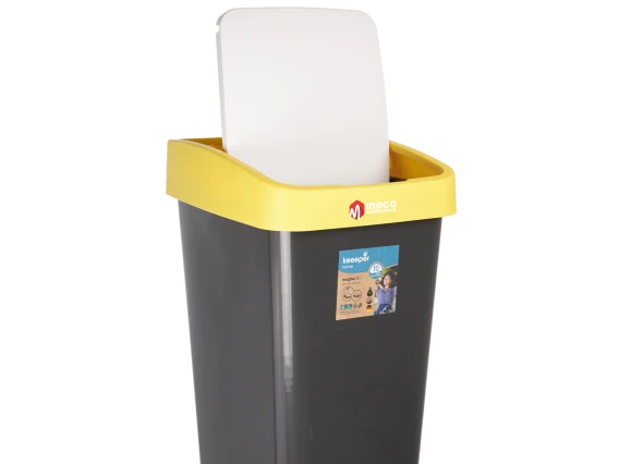 Cos gunoi cu deschidere dubla Keeeper 45 litri H-61cm (Galben)