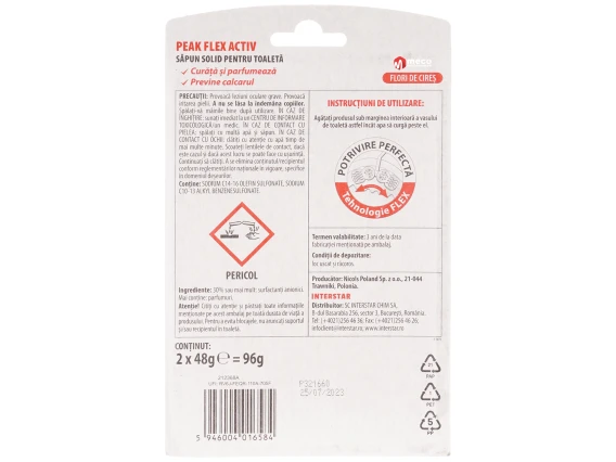 Odorizant Peak WC Flex Activ 2x48g (Flori de cires)