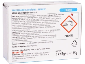 Rezerve Peak Wc Floare de curatare 3x45g (Ocean Breeze)