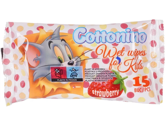 Servetele umede Cottonino Tom & Jerry Capsuni 15 buc