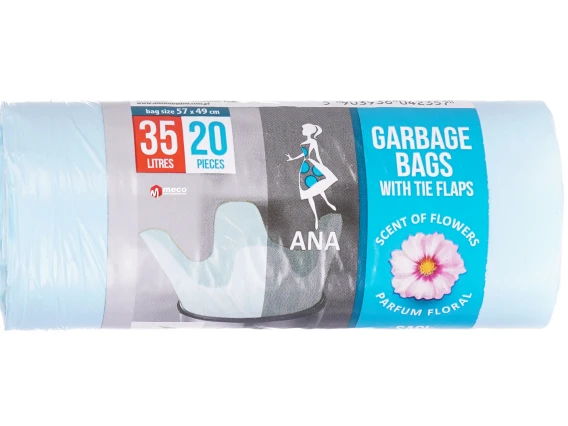 Saci menajeri cu urechi aroma floral 35 Litri 20buc