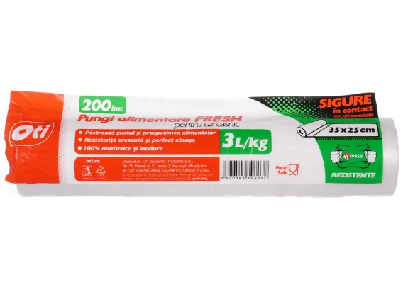 Pungi alimentare Oti Fresh 3kg 200buc 35x25cm